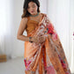 Jyoti Fashion Women's Multicolor Chinon Digital Printed Designer Saree with Blouse - Swadesiicart
