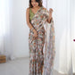 Jyoti Fashion Women's Multicolor Chinon Digital Printed Designer Saree with Blouse - Swadesiicart