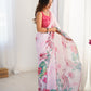 Jyoti Fashion Women's Pink Chinon Digital Printed Designer Saree with Blouse - Swadesiicart