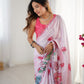Jyoti Fashion Women's Pink Chinon Digital Printed Designer Saree with Blouse - Swadesiicart