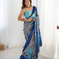 Jyoti Fashion Women's Multicolor Chinon Digital Printed Designer Saree with Blouse - Swadesiicart