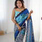 Jyoti Fashion Women's Multicolor Chinon Digital Printed Designer Saree with Blouse - Swadesiicart