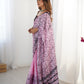 Jyoti Fashion Women's Pink Chinon Digital Printed Designer Saree with Blouse - Swadesiicart