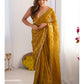 Jyoti Fashion Women's Mustard Box Chiffon Moti Lace Border Designer Saree with Blouse - Swadesiicart