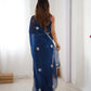 Jyoti Fashion Women's Navy Blue Soft Fendy Embroidered Designer Saree with Blouse - Swadesiicart