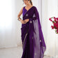 Jyoti Fashion Women's Purple Soft Fendy Embroidered Designer Saree with Blouse - Swadesiicart