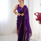 Jyoti Fashion Women's Purple Soft Fendy Embroidered Designer Saree with Blouse - Swadesiicart