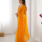 Jyoti Fashion Women's Yellow Soft Fendy Embroidered Designer Saree with Blouse - Swadesiicart