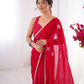 Jyoti Fashion Women's Pink Soft Fendy Embroidered Designer Saree with Blouse - Swadesiicart