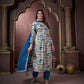 Jyoti Fashion Women's Navy Blue Rayon Floral Print with Handwork Designer Kurta Set with Dupatta | Swadesiicart