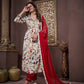 Jyoti Fashion Women's Maroon Rayon Floral Print with Handwork Designer Kurta Set with Dupatta | Swadesiicart