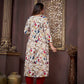 Jyoti Fashion Women's Maroon Rayon Floral Print with Handwork Designer Kurta Set with Dupatta | Swadesiicart