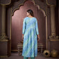 Jyoti Fashion Women's Sky Blue Rayon Floral Print with Handwork Designer Kurta Set with Dupatta | Swadesiicart