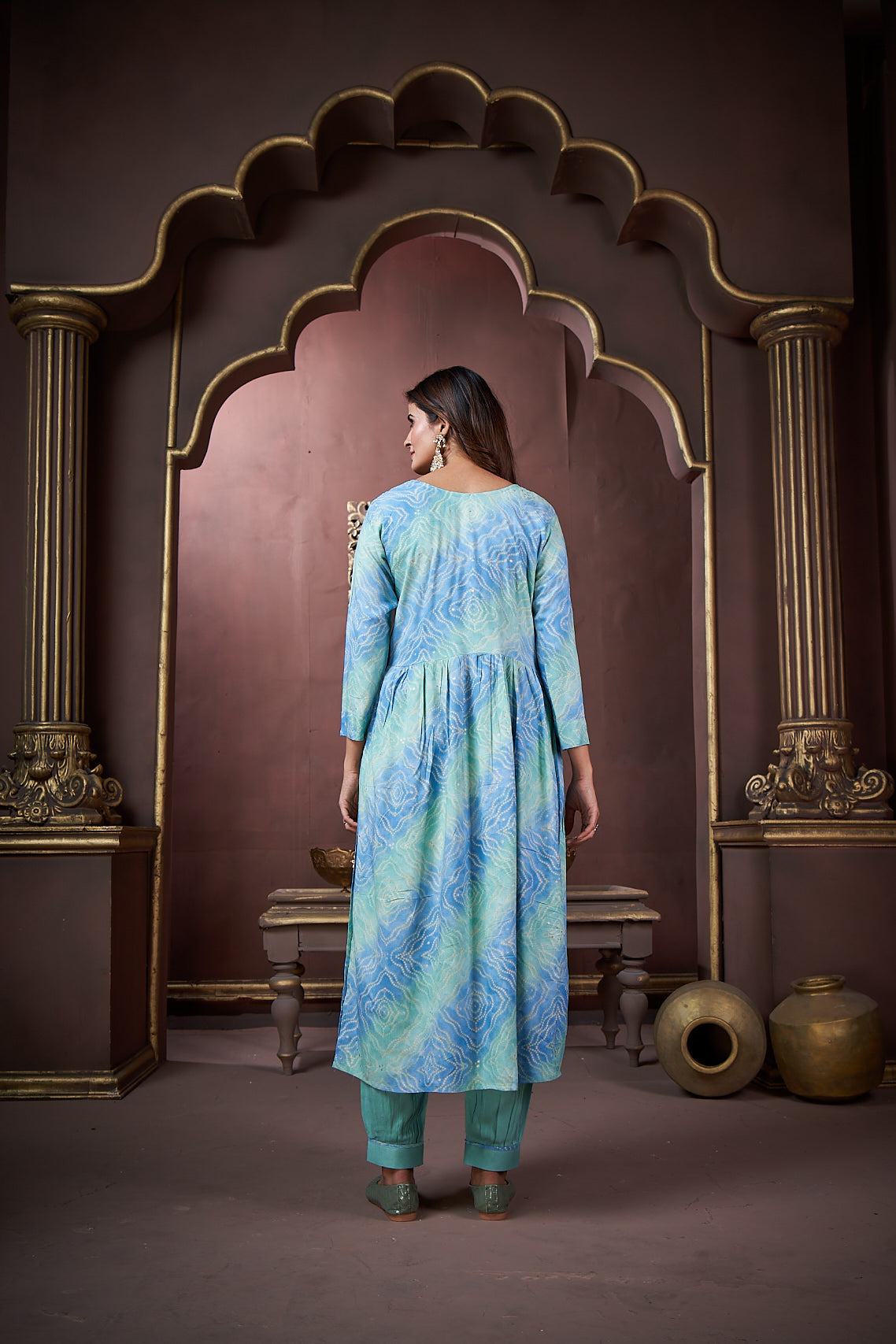 Jyoti Fashion Women's Sky Blue Rayon Floral Print with Handwork Designer Kurta Set with Dupatta | Swadesiicart
