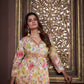 Jyoti Fashion Women's Yellow Rayon Floral Print with Handwork Designer Kurta Set with Dupatta | Swadesiicart
