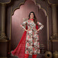 Jyoti Fashion Women's Red Rayon Floral Print with Handwork Designer Kurta Set with Dupatta | Swadesiicart