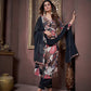 Jyoti Fashion Women's Black Rayon Floral Print with Handwork Designer Kurta Set with Dupatta | Swadesiicart