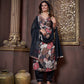 Jyoti Fashion Women's Black Rayon Floral Print with Handwork Designer Kurta Set with Dupatta | Swadesiicart