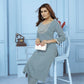 Jyoti Fashion Women's Grey Rinkal Cotton Embroidered Designer Kurta with Bottom | Swadesiicart