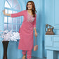 Jyoti Fashion Women's Pink Rinkal Cotton Embroidered Designer Kurta with Bottom | Swadesiicart