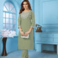 Jyoti Fashion Women's Green Rinkal Cotton Embroidered Designer Kurta with Bottom | Swadesiicart