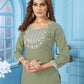 Jyoti Fashion Women's Green Rinkal Cotton Embroidered Designer Kurta with Bottom | Swadesiicart