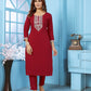 Jyoti Fashion Women's Maroon Rinkal Cotton Embroidered Designer Kurta with Bottom | Swadesiicart