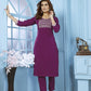 Jyoti Fashion Women's Wine Rinkal Cotton Embroidered Designer Kurta with Bottom | Swadesiicart