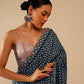 Jyoti Fashion Women's Grey Coding Sequence Chinon Saree with Blouse | Swadesiicart