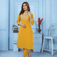 Jyoti Fashion Women's Yellow Rinkal Cotton Embroidered Designer Kurta with Bottom | Swadesiicart