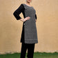 Jyoti Fashion Women's Black Faux Georgette Chikan Embroidery Designer Kurta with Bottom | Swadesiicart