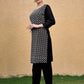 Jyoti Fashion Women's Black Faux Georgette Chikan Embroidery Designer Kurta with Bottom | Swadesiicart
