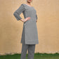 Jyoti Fashion Women's Grey Faux Georgette Chikan Embroidery Designer Kurta with Bottom | Swadesiicart