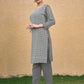 Jyoti Fashion Women's Grey Faux Georgette Chikan Embroidery Designer Kurta with Bottom | Swadesiicart