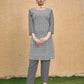 Jyoti Fashion Women's Grey Faux Georgette Chikan Embroidery Designer Kurta with Bottom | Swadesiicart