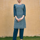 Jyoti Fashion Women's Morpich Faux Georgette Chikan Embroidery Designer Kurta with Bottom | Swadesiicart