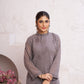 Jyoti Fashion Women's Grey Faux Georgette Embroidered Designer Kurta with Bottom | Swadesiicart