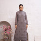 Jyoti Fashion Women's Grey Faux Georgette Embroidered Designer Kurta with Bottom | Swadesiicart