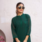 Jyoti Fashion Women's Bottle Green Faux Georgette Embroidered Designer Kurta with Bottom | Swadesiicart