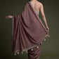 Jyoti Fashion Women's Wine Coding Sequence Chinon Saree with Blouse | Swadesiicart