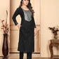 Jyoti Fashion Women's Black Rayon Sequins Embroidered Designer Kurta Set with Dupatta | Swadesiicart