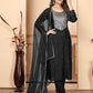 Jyoti Fashion Women's Black Rayon Sequins Embroidered Designer Kurta Set with Dupatta | Swadesiicart