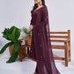 Jyoti Fashion Women's Coffee Rayon Embroidered Designer Kurta Set with Dupatta - Swadesiicart