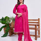 Jyoti Fashion Women's Rani Pink Rayon Embroidered Designer Kurta Set with Dupatta - Swadesiicart