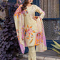 Jyoti Fashion Women's Cream Cotton Blend Printed Designer Kurta Set with Dupatta - Swadesiicart
