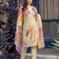 Jyoti Fashion Women's Cream Cotton Blend Printed Designer Kurta Set with Dupatta - Swadesiicart