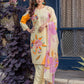 Jyoti Fashion Women's Cream Cotton Blend Printed Designer Kurta Set with Dupatta - Swadesiicart