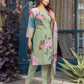 Jyoti Fashion Women's Mehendi Cotton Blend Printed Designer Kurta Set with Dupatta - Swadesiicart