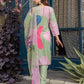 Jyoti Fashion Women's Mehendi Cotton Blend Printed Designer Kurta Set with Dupatta - Swadesiicart