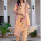 Jyoti Fashion Women's Orange Cotton Blend Printed Designer Kurta Set with Dupatta - Swadesiicart